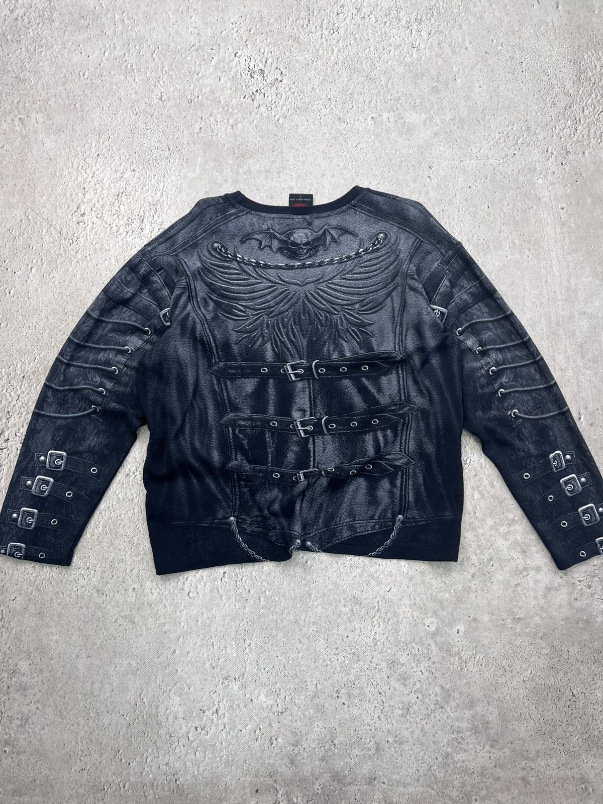 If Six Was Nine × Le Grande Bleu (L.G.B.) × Vintage VINTAGE SKULL GRUNDE legrandebleu STYLE TEE LONGSLEEVE Size US M / EU 48-50 / 2 - 7 Thumbnail