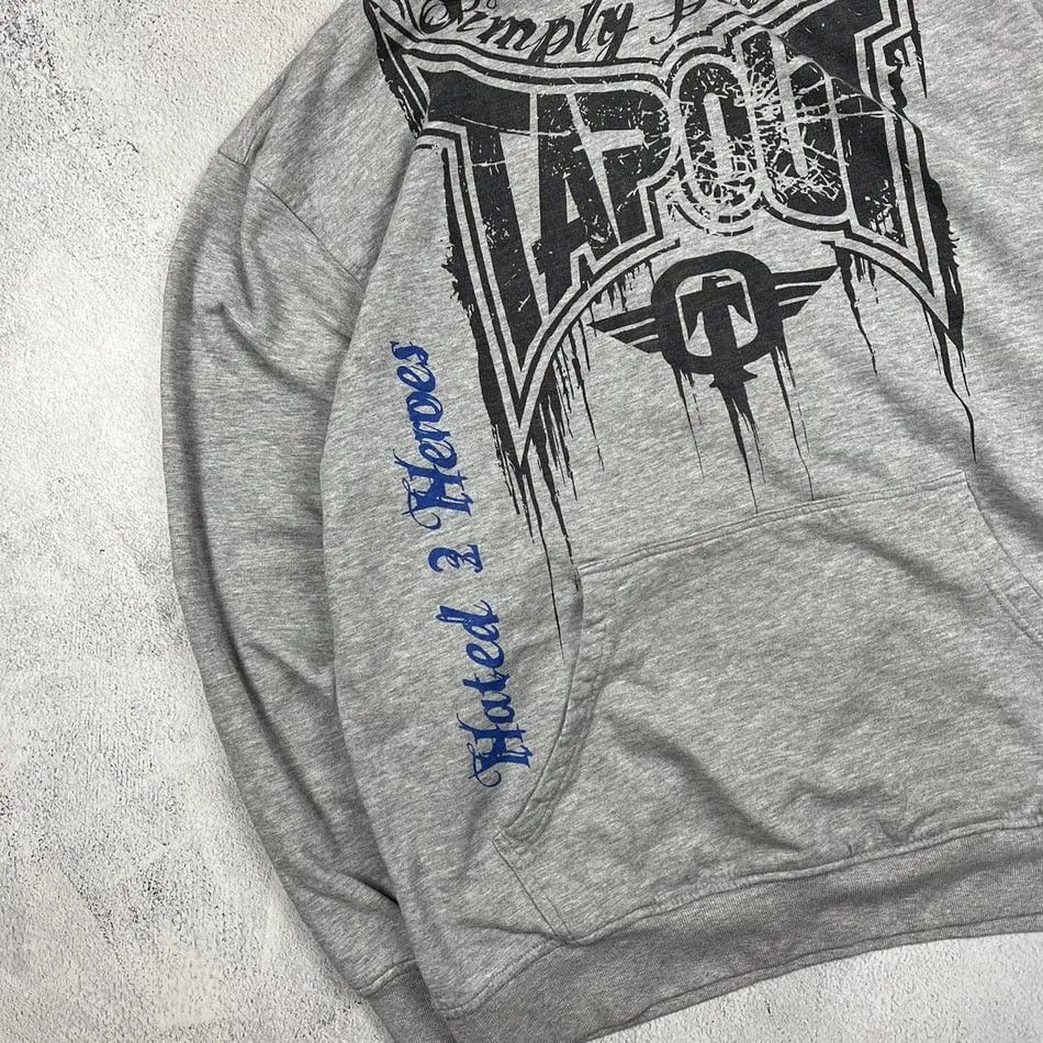 Tapout × Vintage Vintage TapOut Distressed Y2K Oversized Hoodie Size US XXL / EU 58 / 5 - 5 Thumbnail