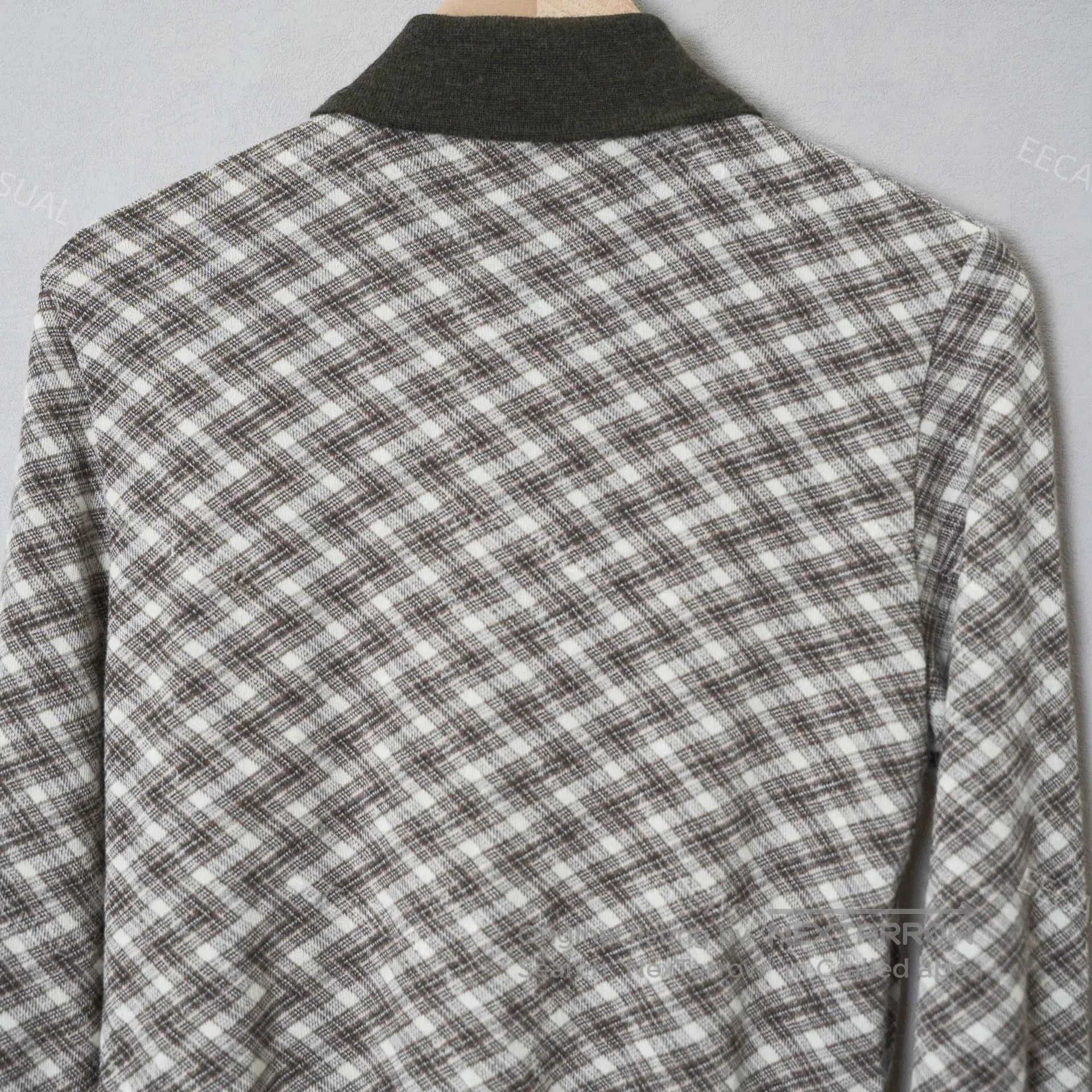 BP. Beautiful People Brown Plaid Wool Sweater. Size S / US 4 / IT 40 - 7 Thumbnail