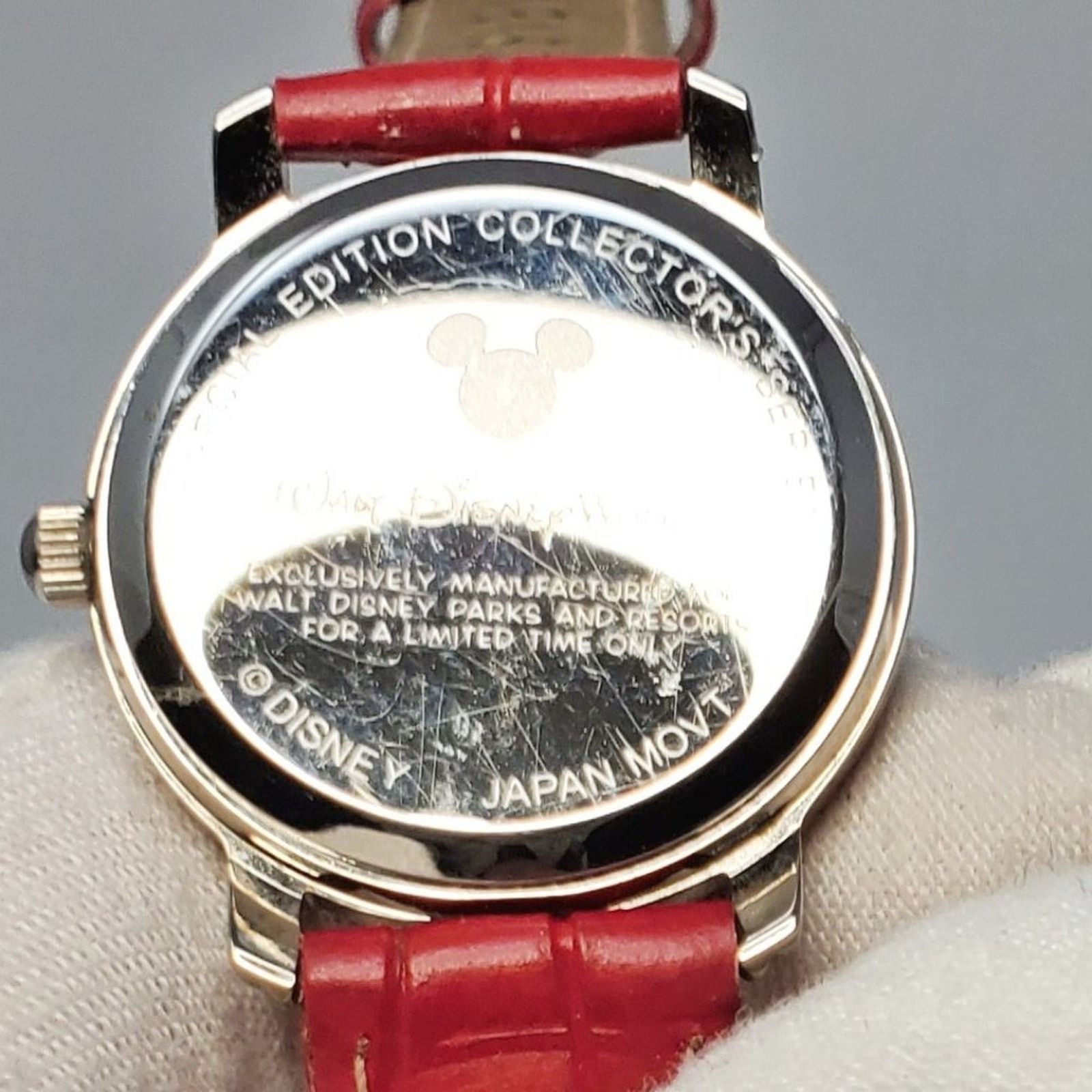 Disney Disney Tinker Bell Holiday Quartz Watch Silver Red Leather Size ONE SIZE - 7 Thumbnail