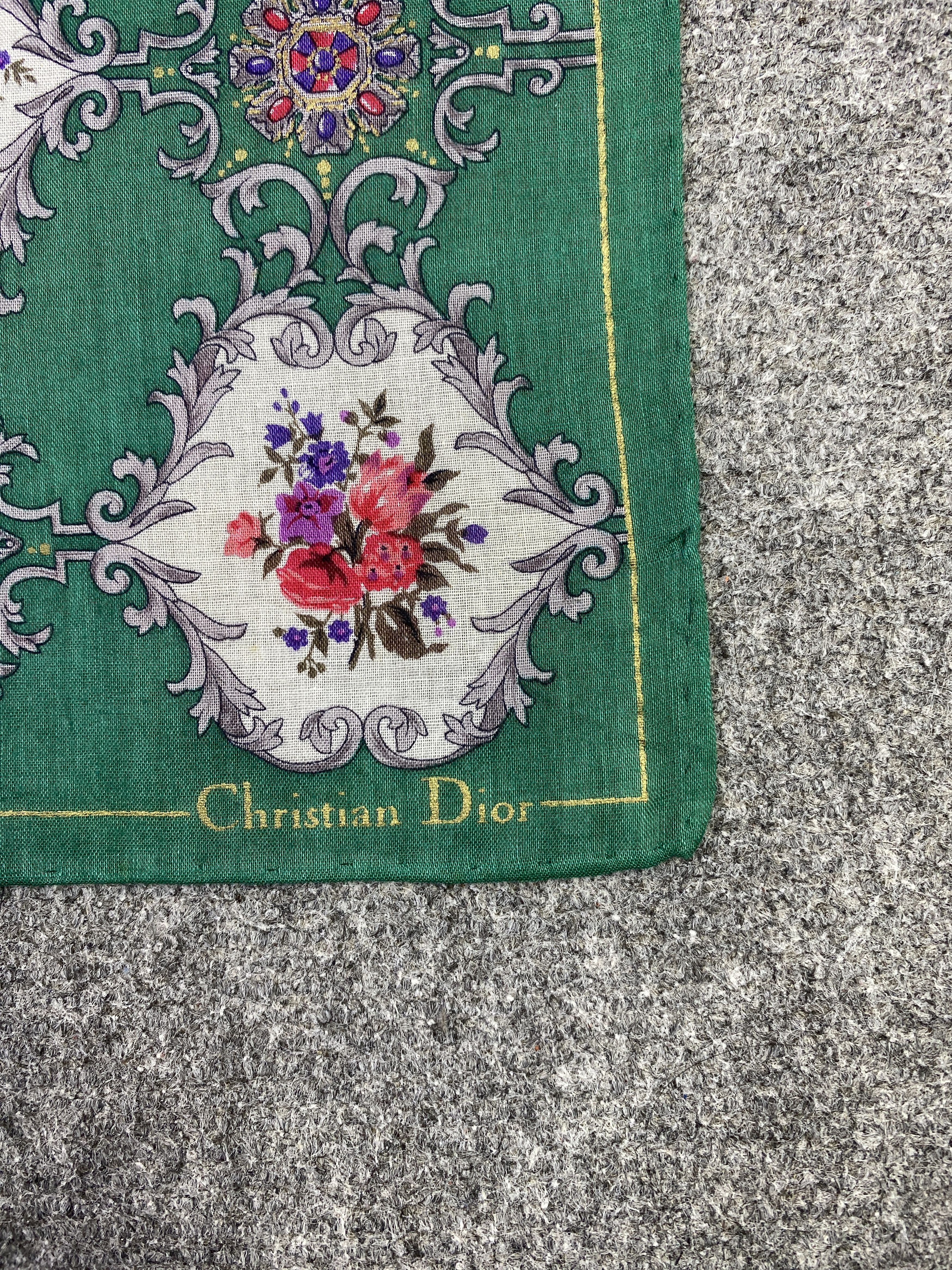 Christian Dior Monsieur Vintage Christian Dior Handkerchief / Neckerchief KT0098 Size ONE SIZE - 5 Thumbnail