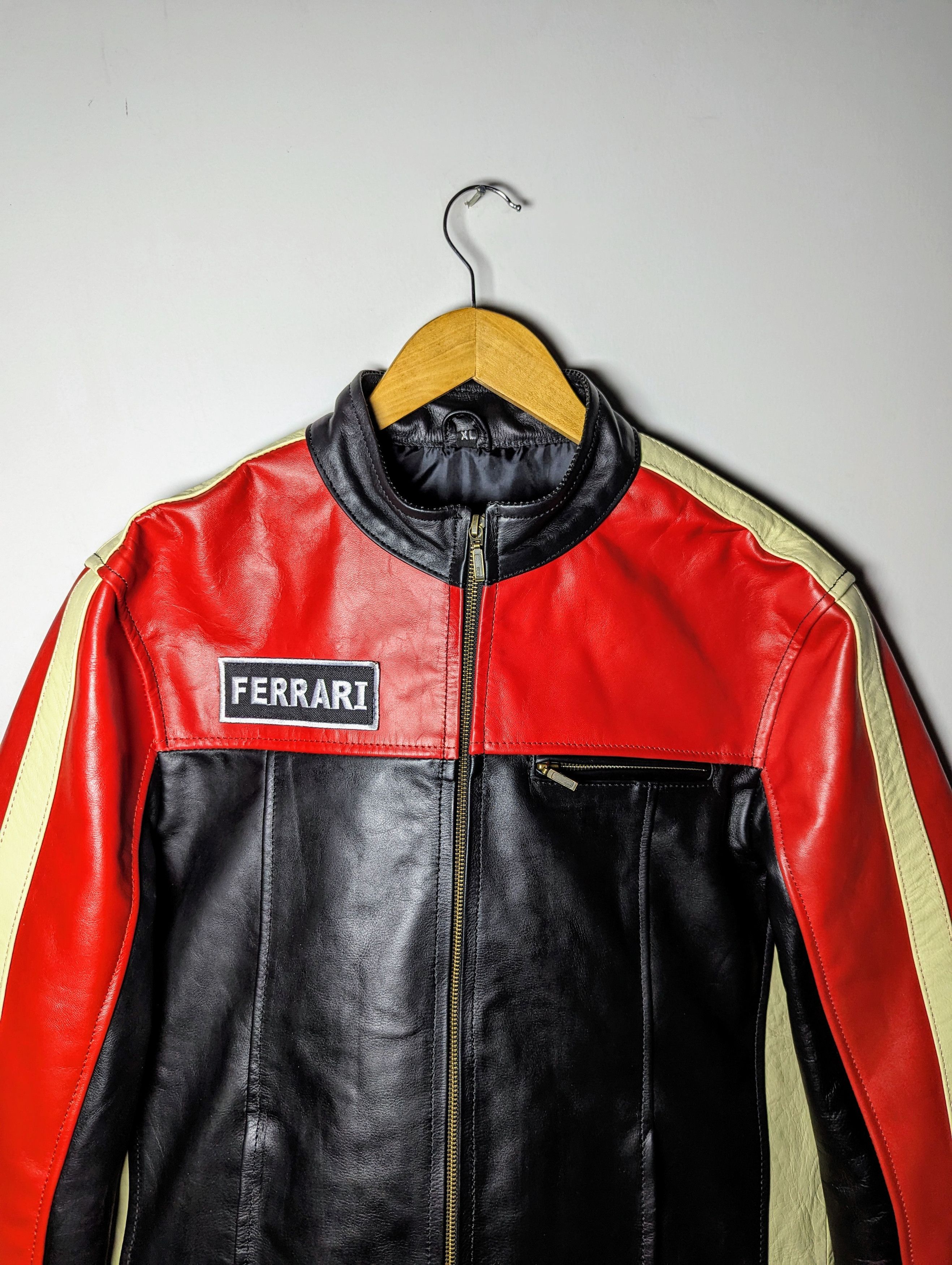 Ferrari 🔥 FERRARI 👀 RACING LEATHER JACKET STREETWEAR Size US M / EU 48-50 / 2 - 6 Thumbnail