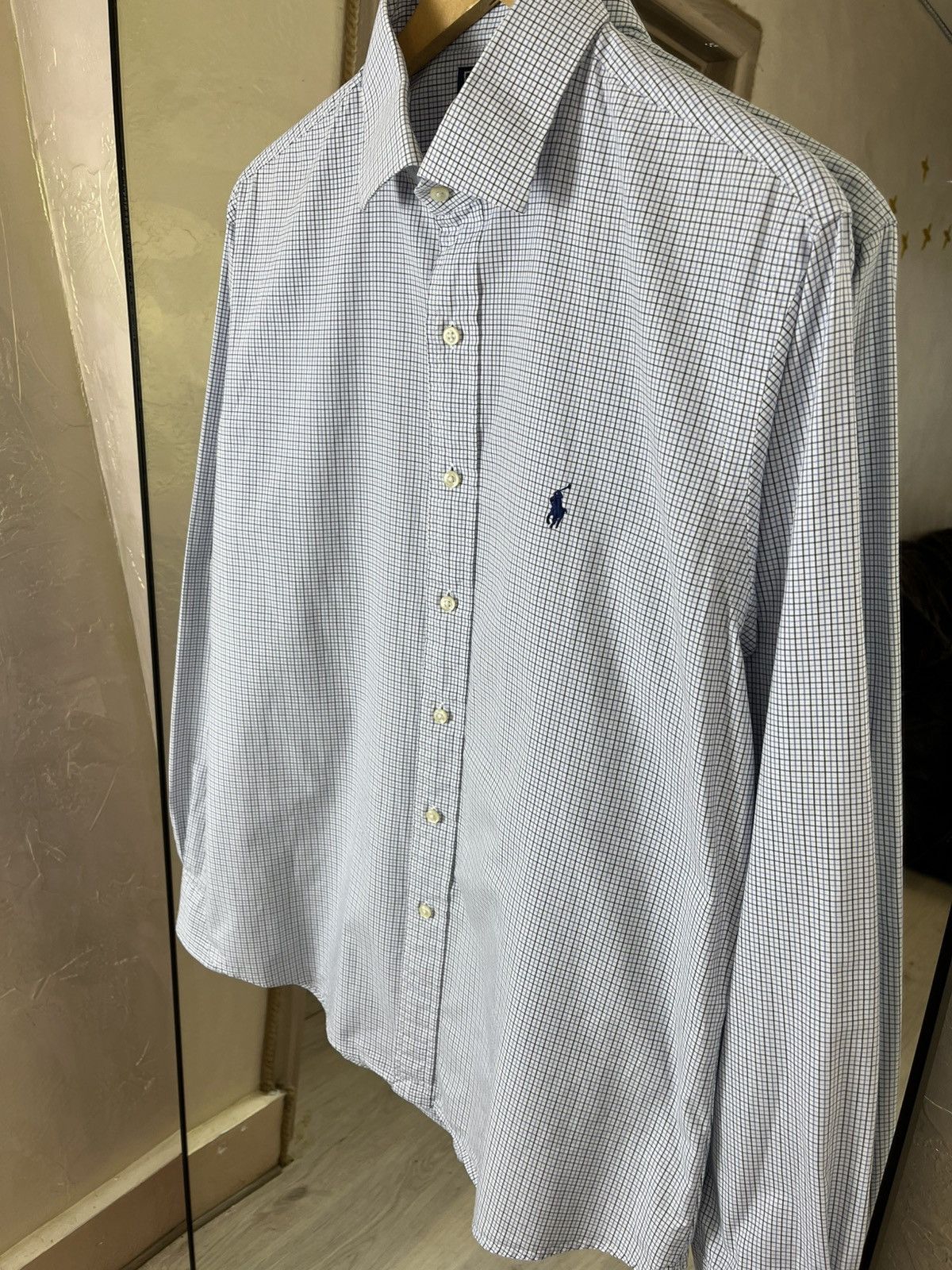 Polo Ralph Lauren Polo Ralph Lauren Regent Custom Fit Micro-Check Poplin Shirt Size US L / EU 52-54 / 3 - 6 Thumbnail