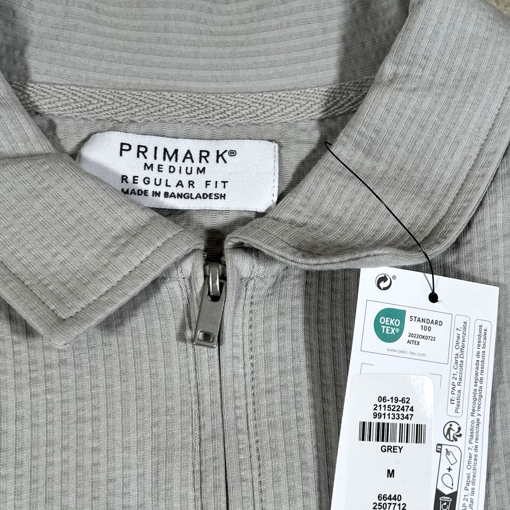 Primark Nwt Primark Zipper Closure Polo Shirt Grey M Mens Polo Shirt Regular Size M Size US M / EU 48-50 / 2 - 4 Thumbnail