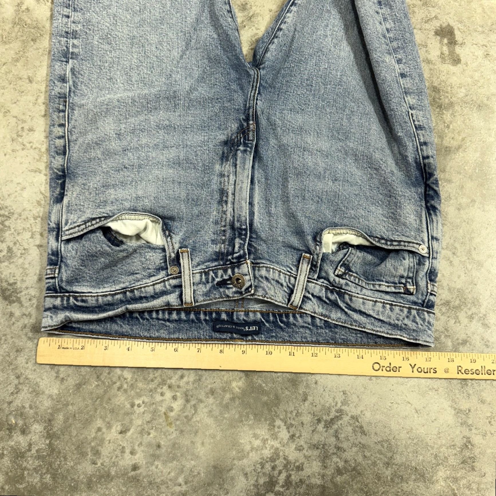 Levi's VINTAGE Levi's 510 Jeans Mens 33x34 Light Wash Blue Skinny Made & Crafted Denim Zip Fly Levi's 510 Mens Jeans Blue Light Skinny 90s Mens Size US 33 - 6 Thumbnail