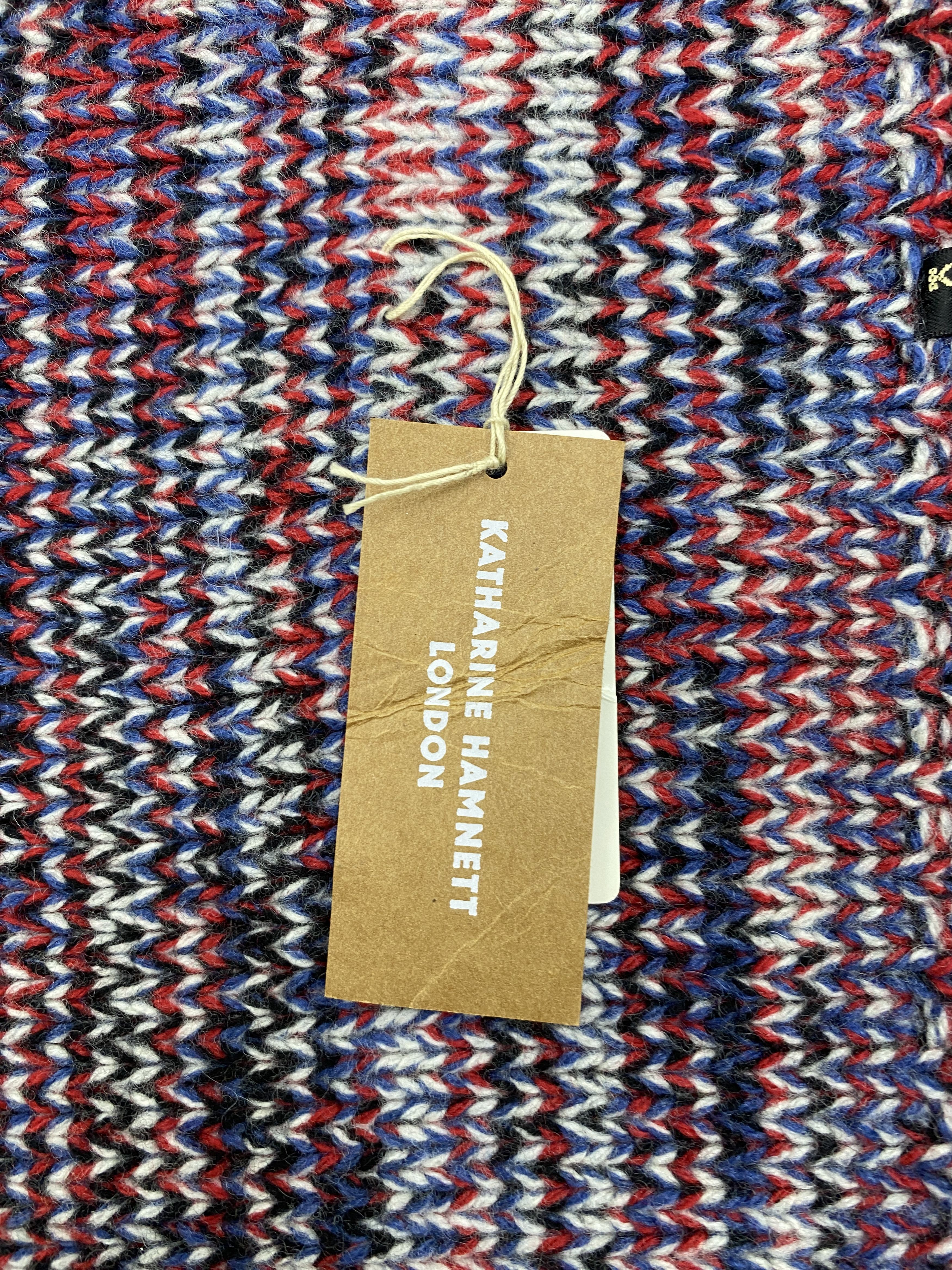 Katharine Hamnett London Vintage Katharine Hamnett Scarf Muffler Wool Knitted SC0255 Size ONE SIZE - 12 Thumbnail