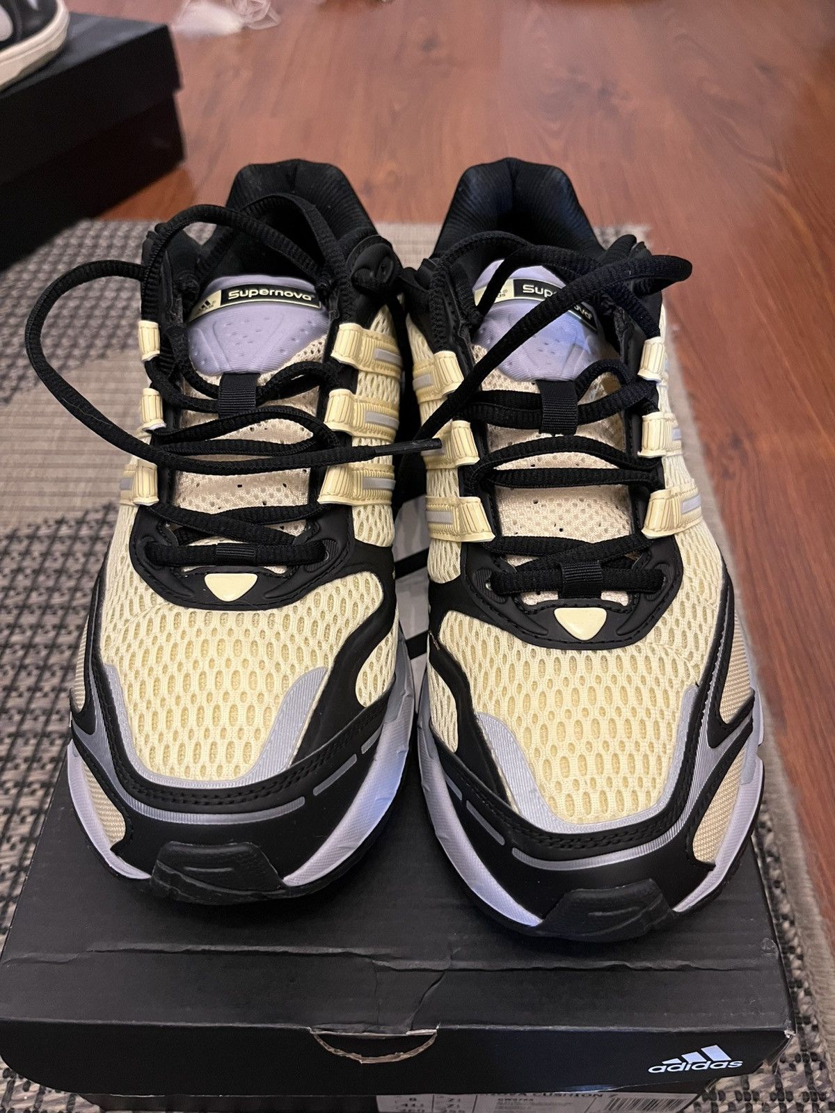 Adidas Adidas Supernova Cushion 7 “Aluminium Yellow / Core Black” Size US 8 / EU 41 - 5 Thumbnail