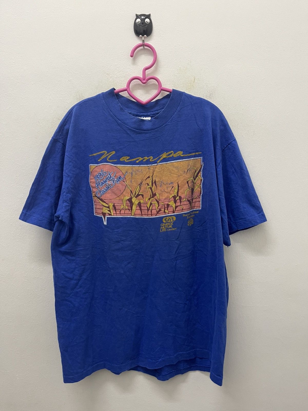 Vintage Rare 1986 Vintage HARVEST CLASSIC RUN Nampa Hanes USA Tee Size US L / EU 52-54 / 3 - 1 Thumbnail