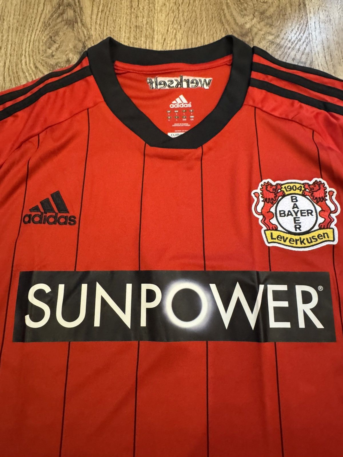 Adidas BAYER 04 LEVERKUSEN 2012 2013 HOME FOOTBALL SHIRT ADIDAS L Size US L / EU 52-54 / 3 - 7 Thumbnail