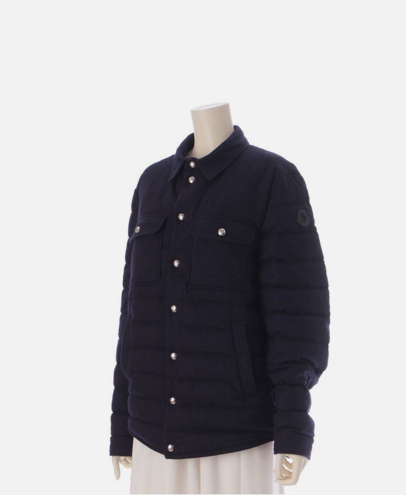 Moncler MIRMANDIX Cashmere Wool Down Jacket Outerwear Navy Size US S / EU 44-46 / 1 - 2 Thumbnail