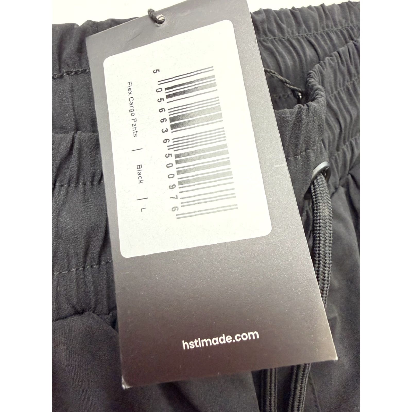 Vintage HSTL MADE Flex Cargo Pants Mens Large Black Elastic Waist Drawstring Pockets Cargo Casual Size US 33 - 4 Thumbnail