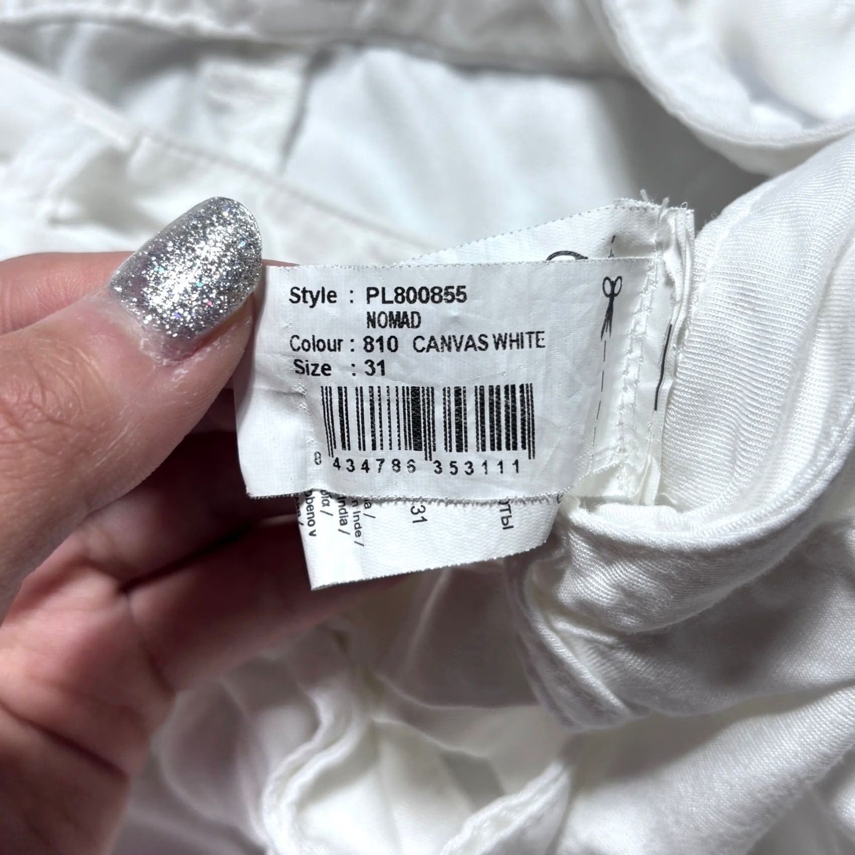 Pepe Jeans Pepe Jeans London Nomad Shorts White Women Size 31 Tie Waist Tencel Canvas Breathable Casual Summer Size 24" / US 00 / IT 34 - 5 Thumbnail