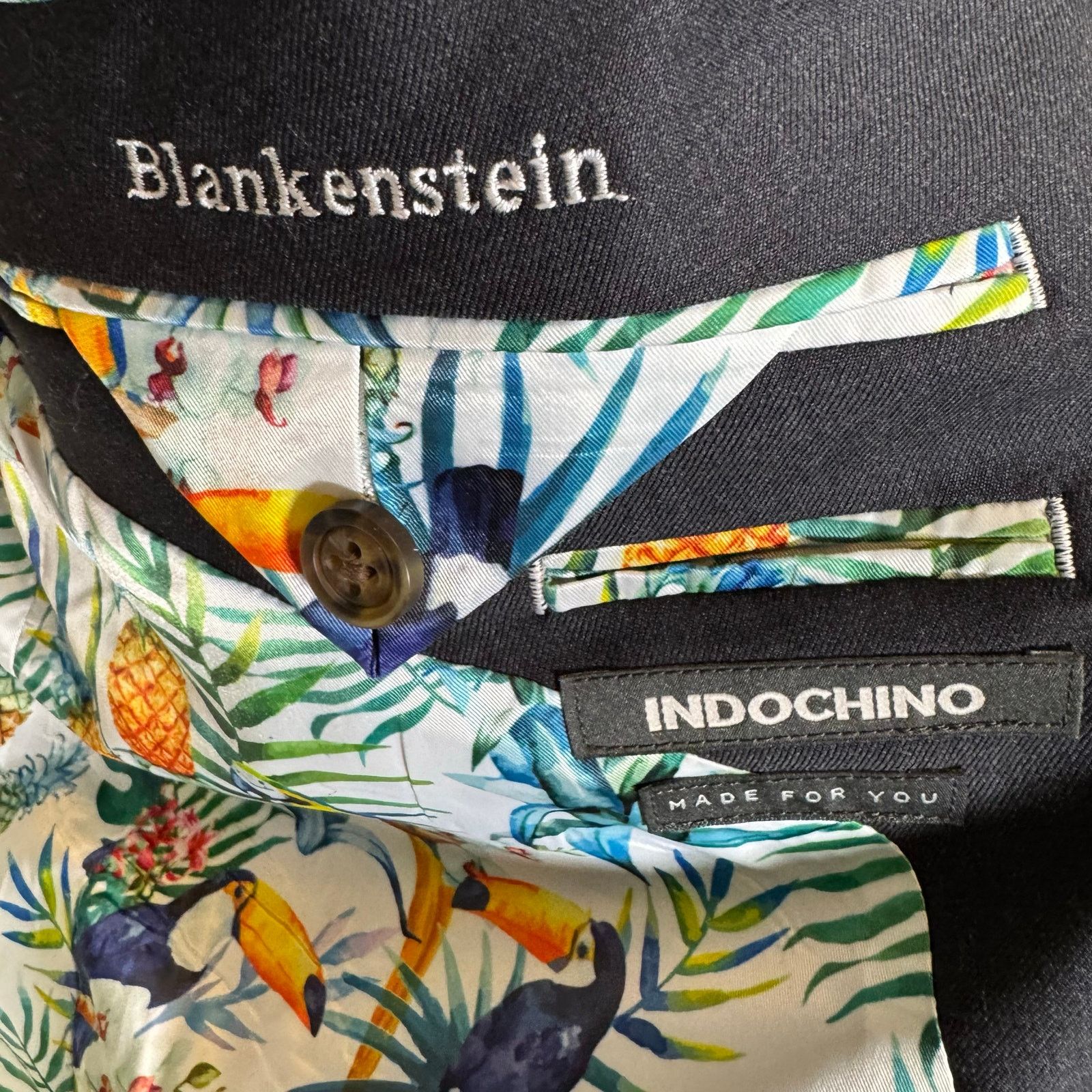 Indochino Indochino Custom Wool Blazer 42R Black Sport Coat Tropical Size 42R - 8 Thumbnail