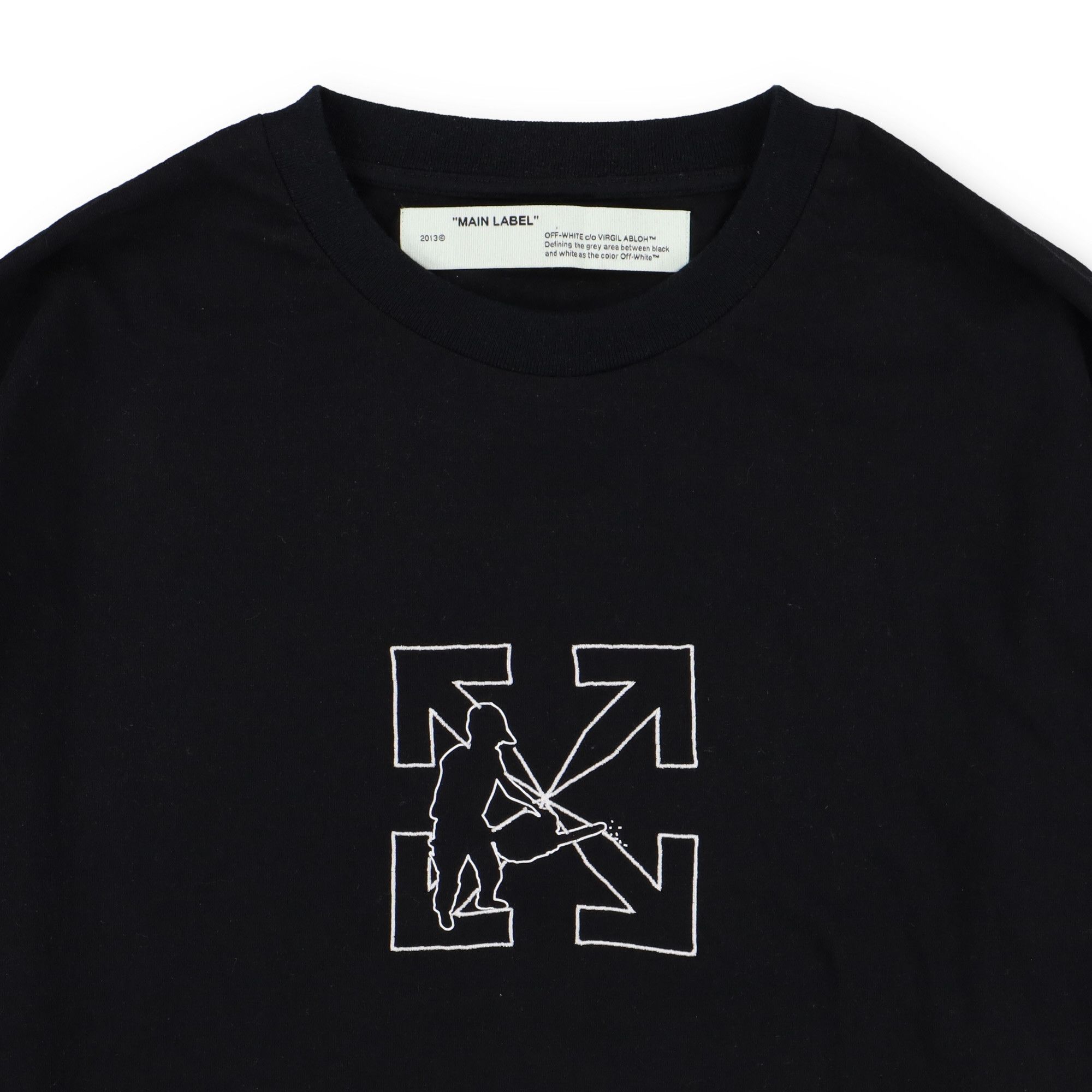 Off-White Black Worker Arrows Logo Double Layer LS T-Shirt Size US M / EU 48-50 / 2 - 9 Thumbnail