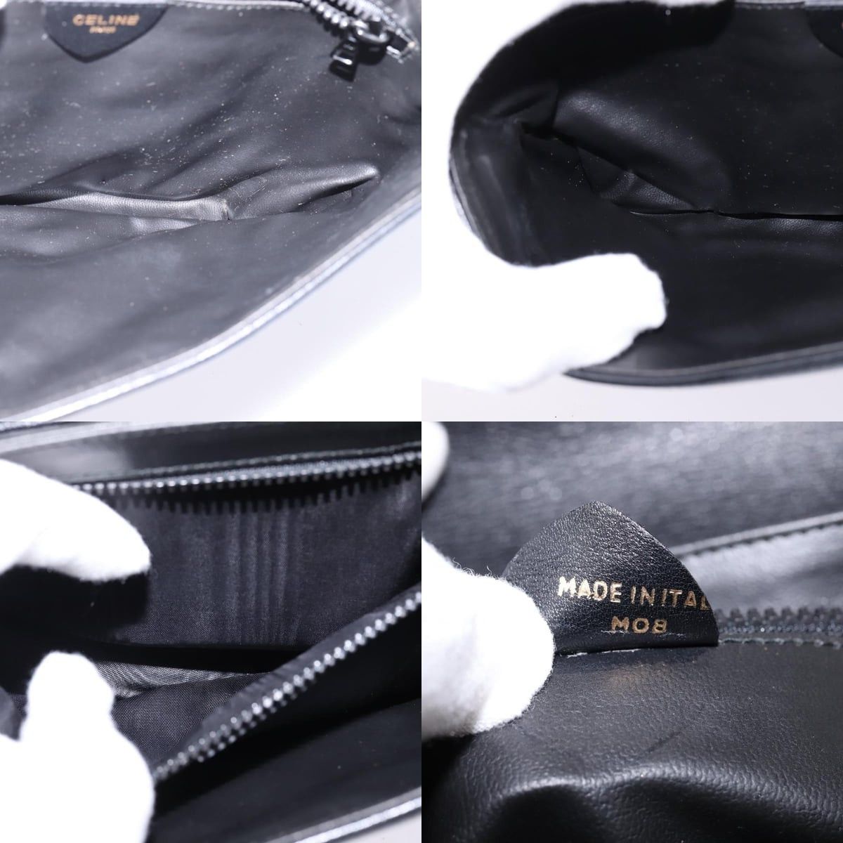 Celine CELINE Shoulder Bag Leather Black Gold Size ONE SIZE - 12 Thumbnail