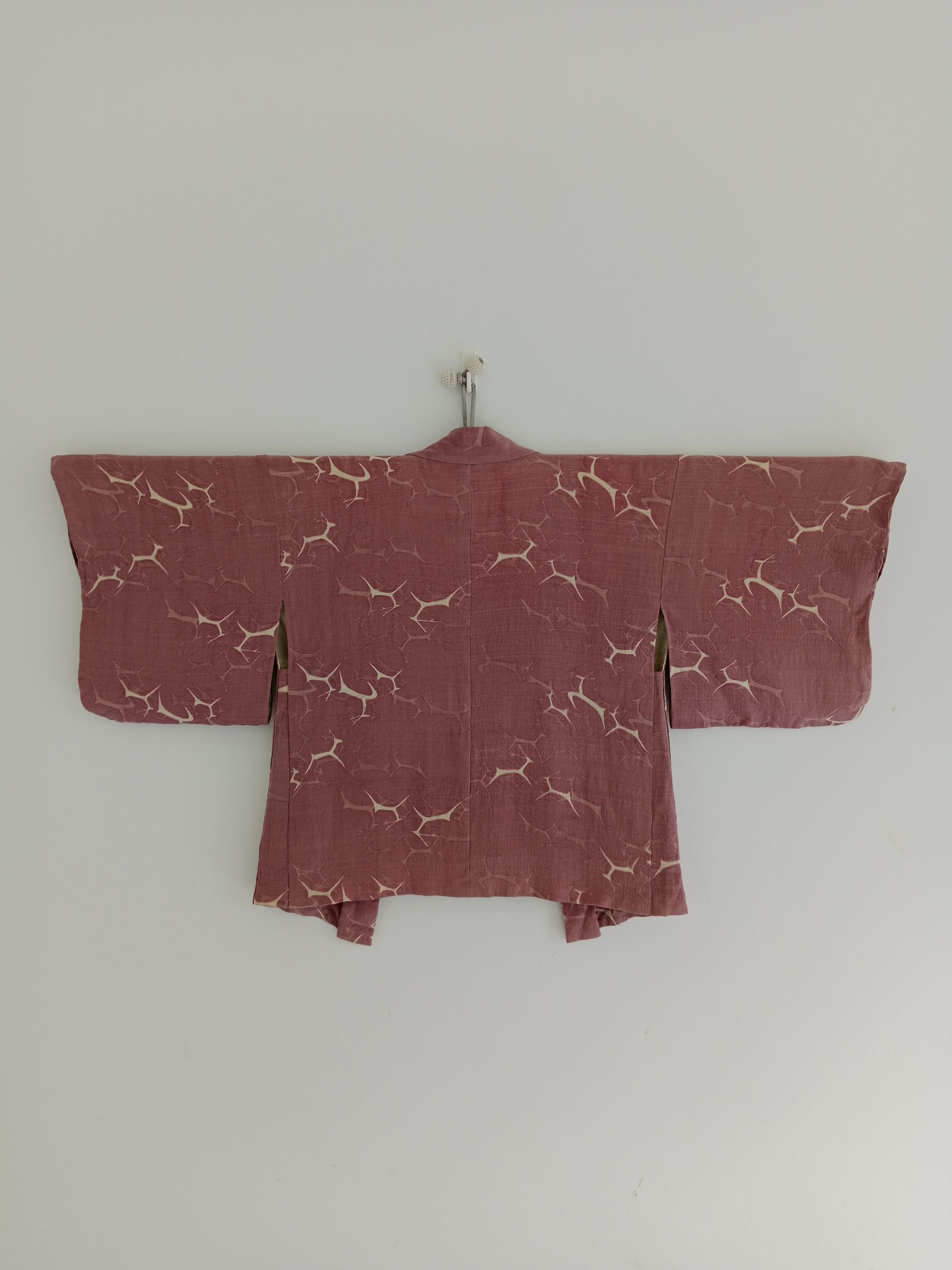 Japanese Brand Vintage Haori Silk Kimono Deere Motif Japanese Style Size US L / EU 52-54 / 3 - 2 Thumbnail