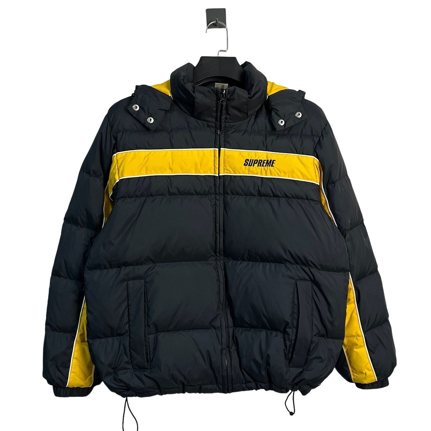 Supreme Stripe Panel Down Jacket | Grailed
