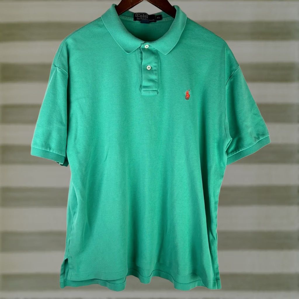 Polo Ralph Lauren Polo Ralph Lauren Polo Shirt Men XL Turquoise Short Sleeve Green Pony Logo Classic Size US XL / EU 56 / 4 - 1 Thumbnail