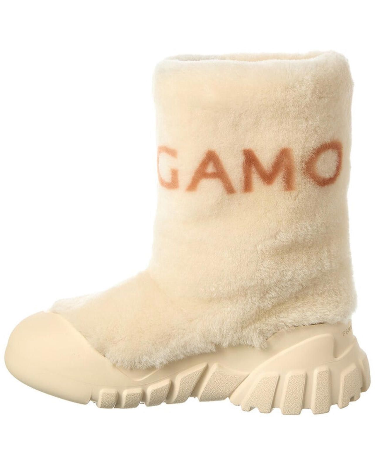 Salvatore Ferragamo Ferragamo Delphi Shearling logo Boots SIZE 10 Size US 10 / IT 40 - 2 Thumbnail