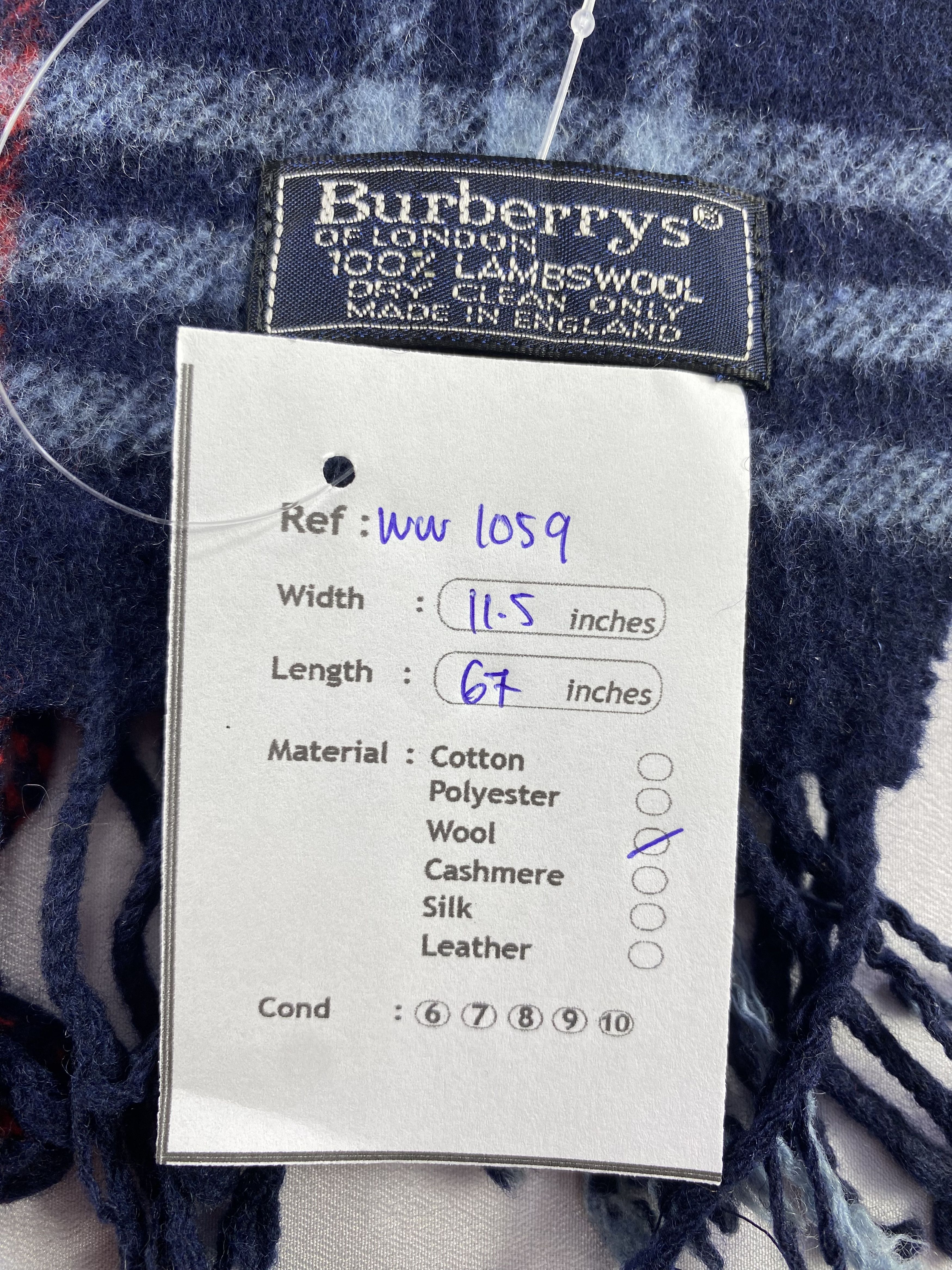 Burberry × Vintage Burberry Scarf / Muffler / Neckwear - WW1059 Size ONE SIZE - 8 Thumbnail