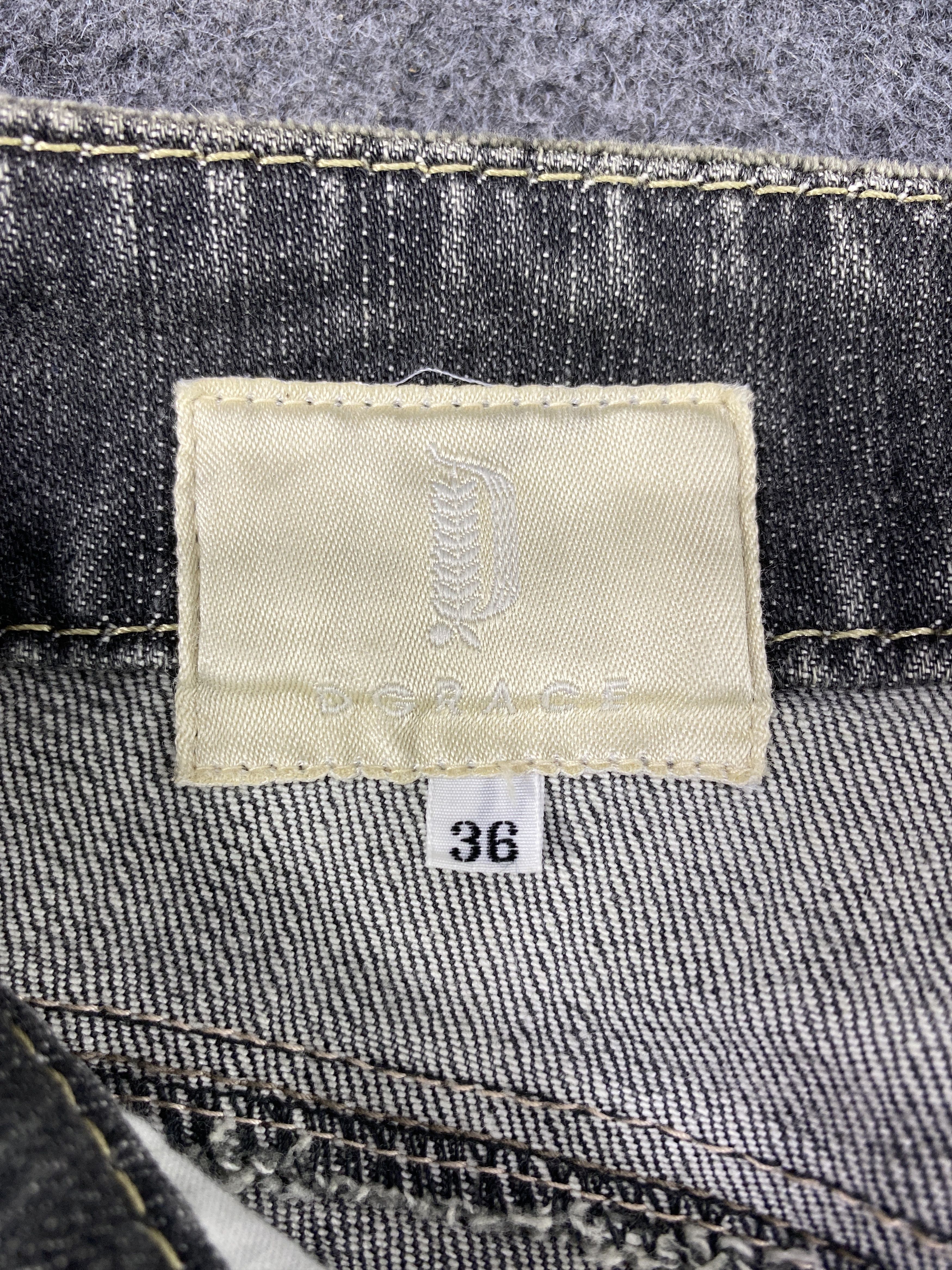 Japanese Brand D Grace Grey Wash Jeans - J1092 Size 28" / US 6 / IT 42 - 9 Thumbnail