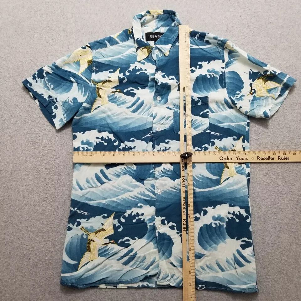 Reason Reason Shirt Men Small Hawaiian Button Up Pocket Casual Size US S / EU 44-46 / 1 - 7 Thumbnail