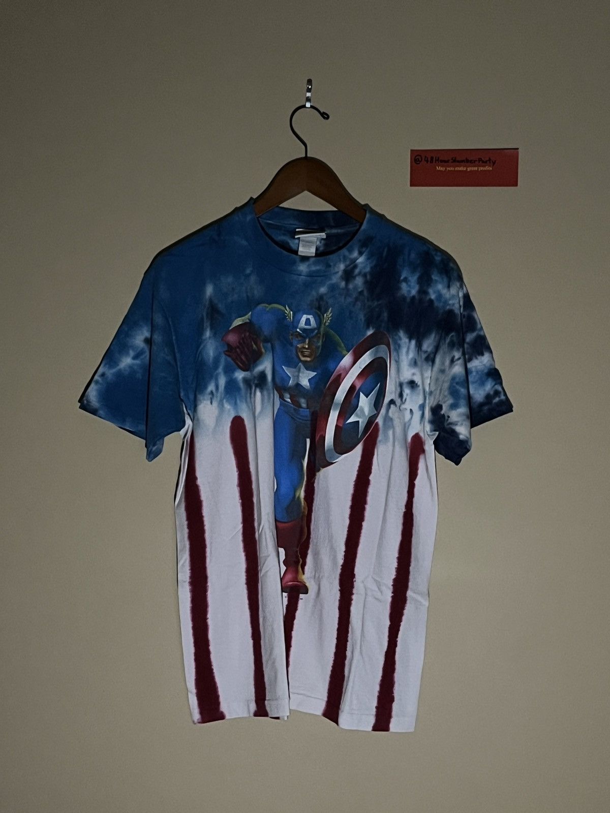Universal Studios 2000 Universal Studios Captain America Tie Dye Tee - M Size US M / EU 48-50 / 2 - 1 Thumbnail