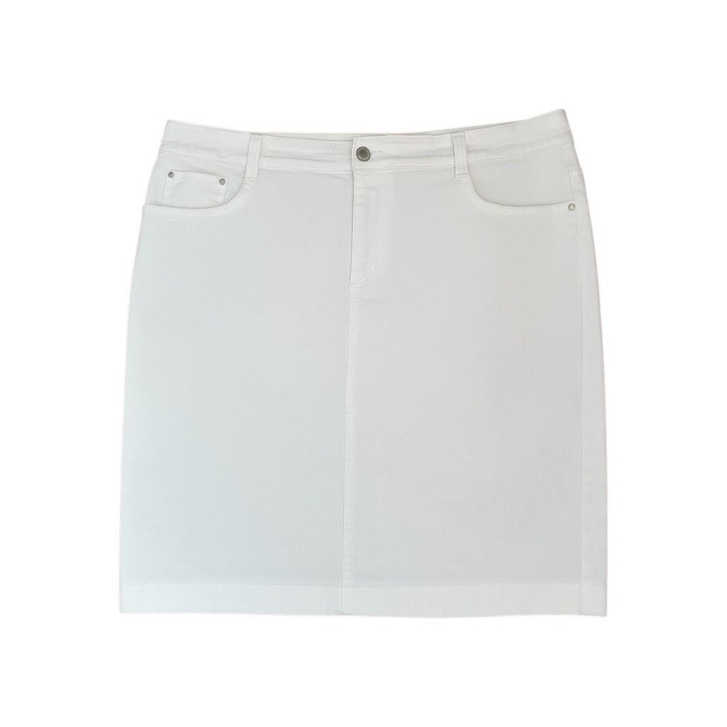 Charter Club Charter Club knee length white denim skirt 5 pocket design Size 36" / US 14 / IT 50 - 2 Thumbnail
