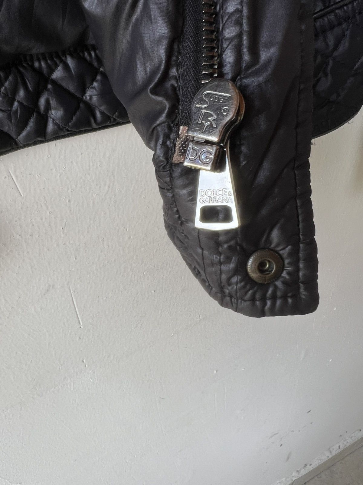 Dolce & Gabbana Vintage 2000s Dolce & Gabbana Fade Patina Cafe Racer Jacket Size US M / EU 48-50 / 2 - 22 Thumbnail