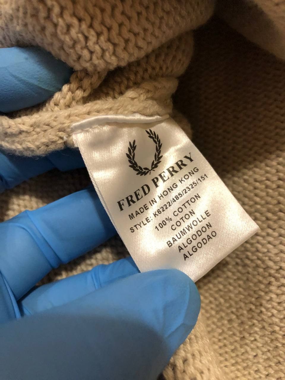 Fred Perry VINTAGE FRED PERRY Knit Quarter Sweater Size US L / EU 52-54 / 3 - 3 Thumbnail