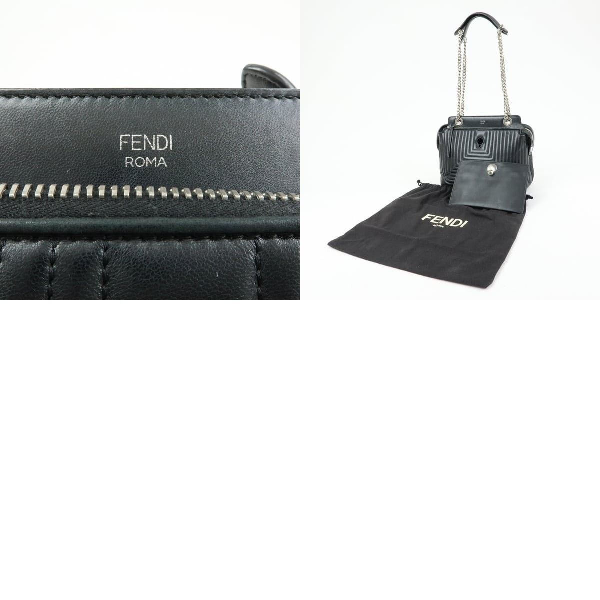 Fendi Fendi Dotcom Shoulder Bag Calfskin Black Size ONE SIZE - 8 Thumbnail