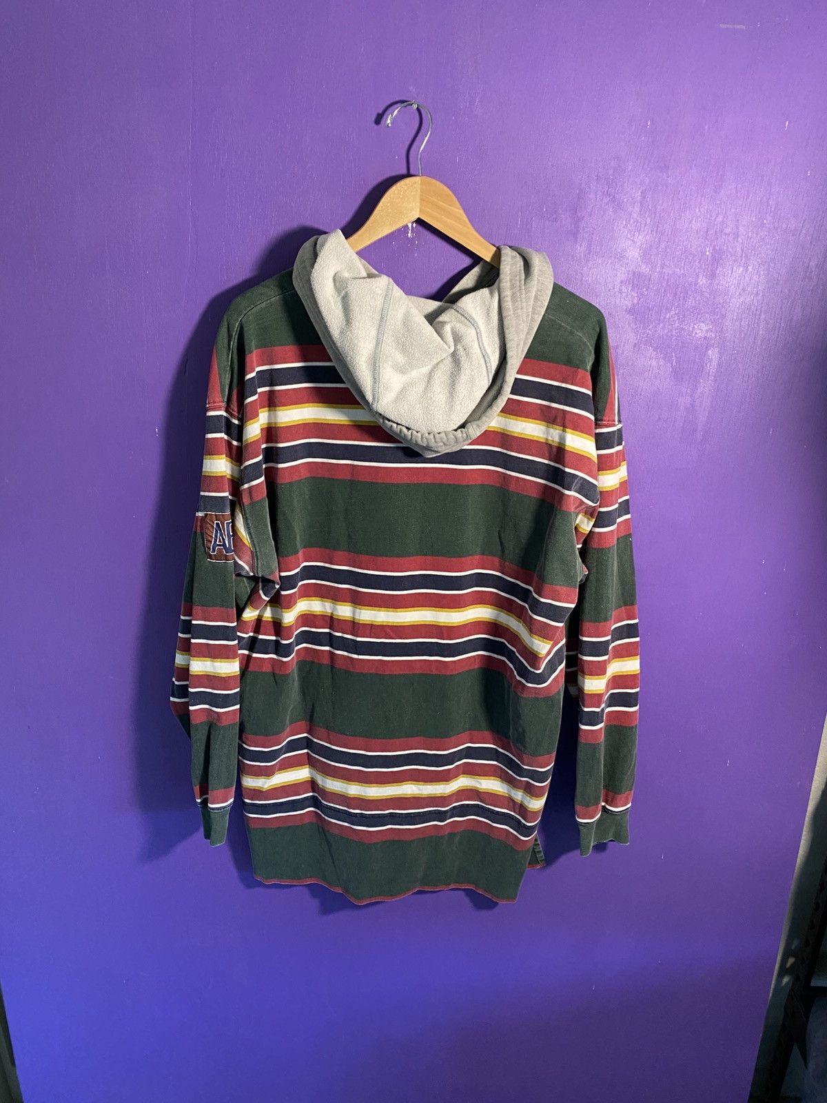 American Eagle Outfitters Vintage 00s American eagle striped hooded shirt Size US XL / EU 56 / 4 - 2 Thumbnail