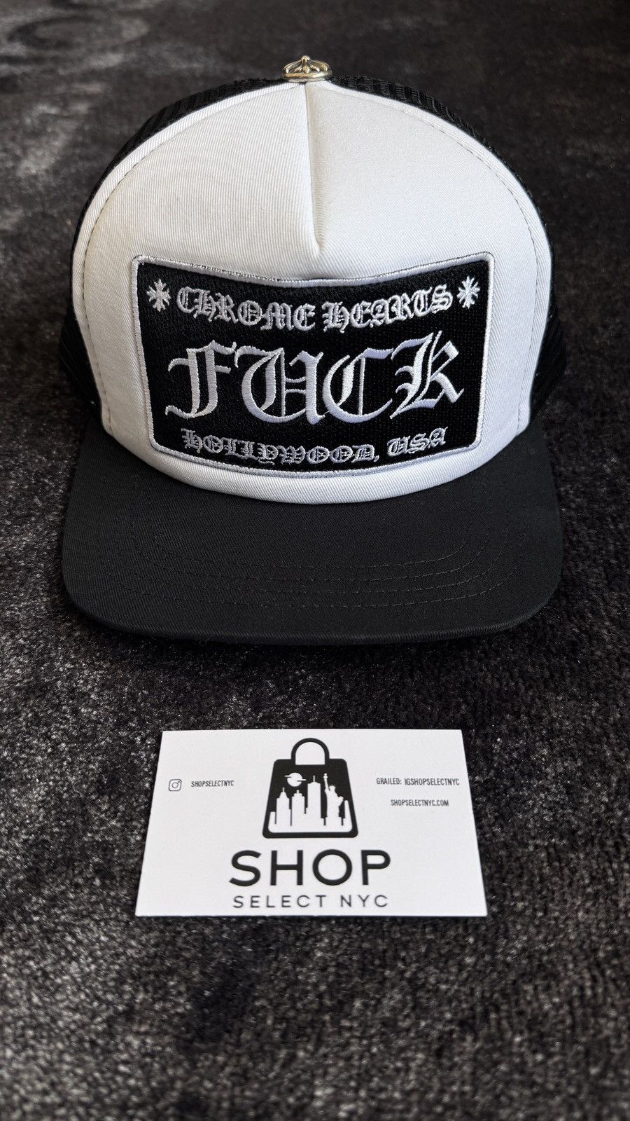 Chrome Hearts BRAND NEW CHROME HEARTS WHITE FUCK TRUCKER HAT Size ONE SIZE - 1 Thumbnail