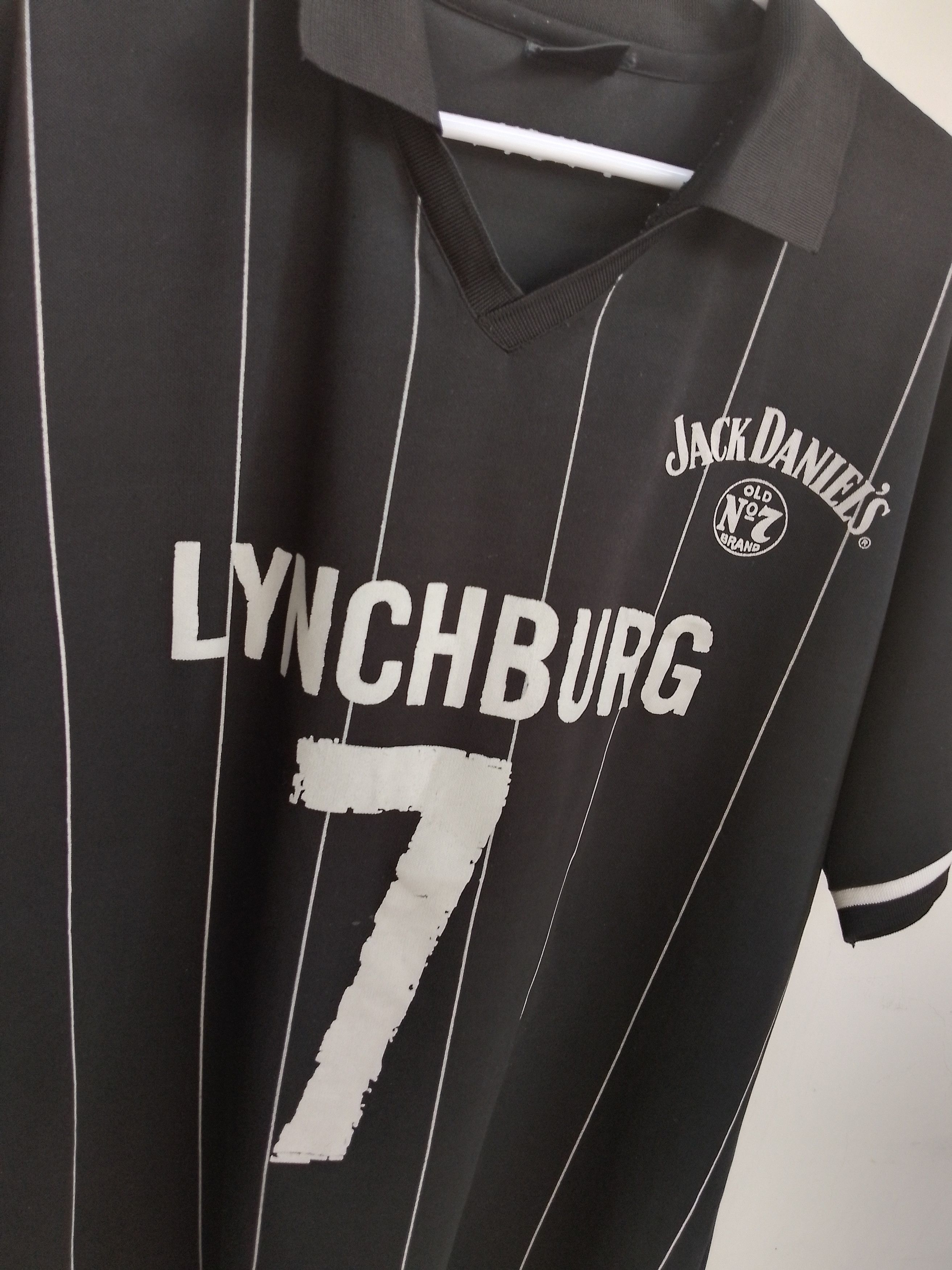 Vintage Jack Daniels Lynchburg Pinstripes Soccer Jersey Size US XL / EU 56 / 4 - 2 Thumbnail