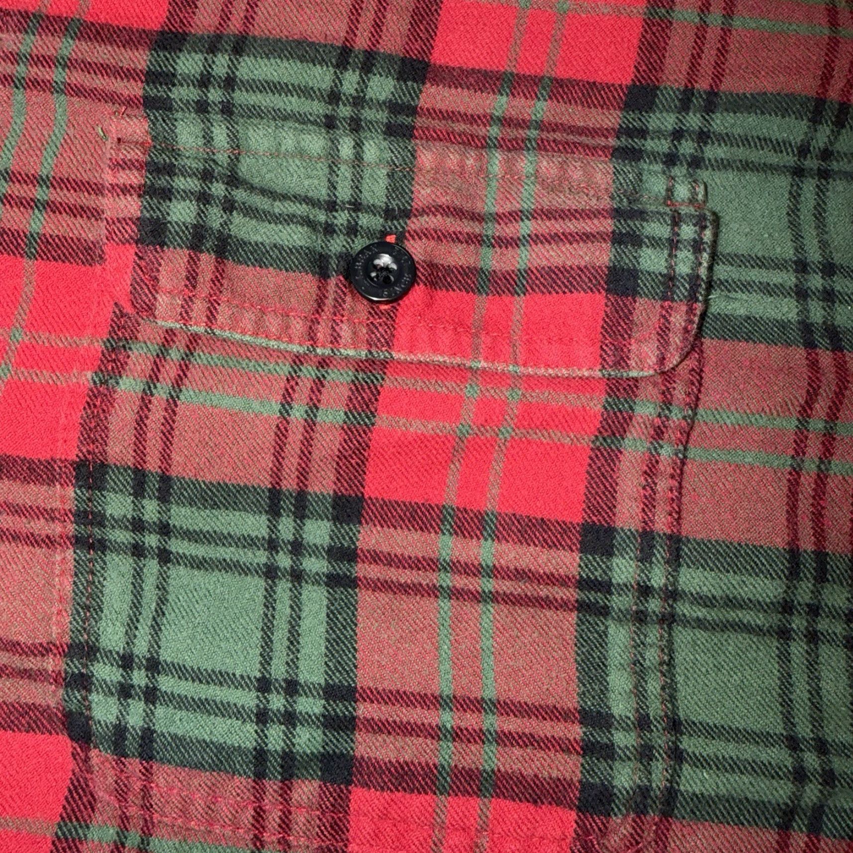Vintage VTG L.L.Bean Lined Flannel Jacket Mens Large Tall Plaid Fleece Lined Red Green Size US L / EU 52-54 / 3 - 3 Thumbnail
