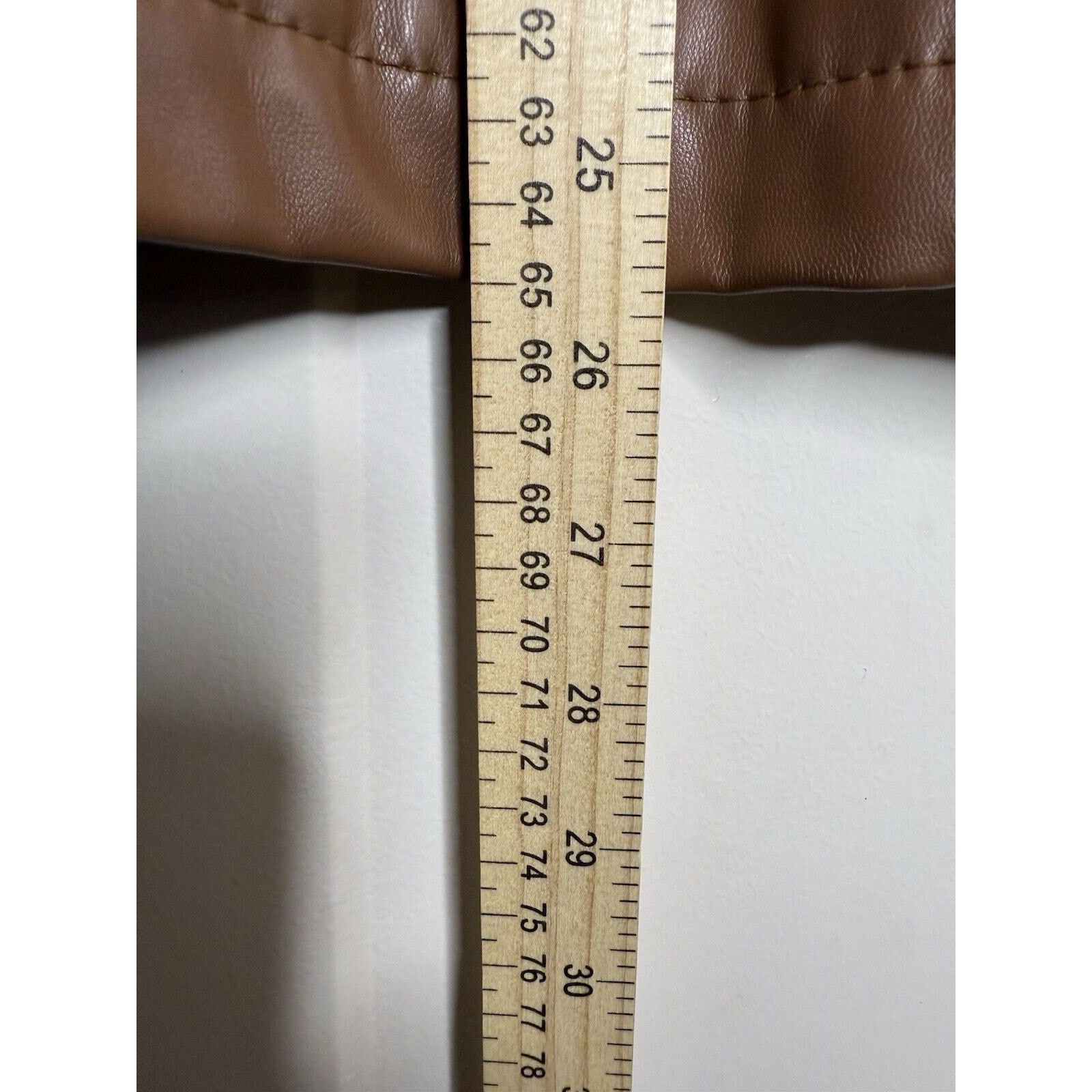 & Other Stories Ana Women’s Faux Leather Jacket Brown Zip XL Biker Moto Coat Size XL / US 12-14 / IT 48-50 - 11 Thumbnail
