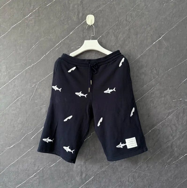 Thom Browne Thom Browne Navy Cotton Men's Shorts 0089 Size US 30 / EU 46 - 1 Thumbnail