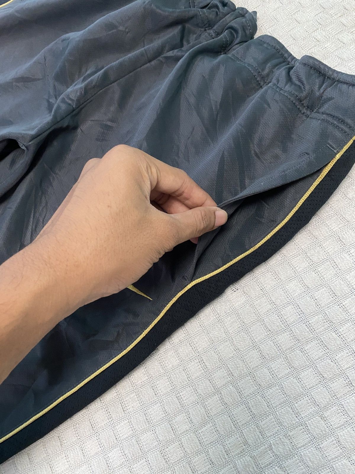 Billie Eilish × Nike 💥 VINTAGE NIKE 90S BAGGY WIDE LEG SWOOSH TRACK PANTS Y2K Size US 28 / EU 44 - 5 Thumbnail