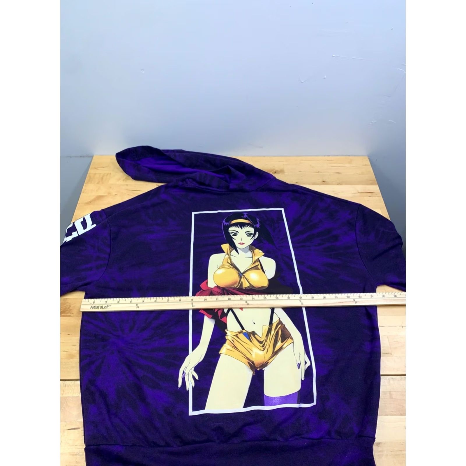 Valentino Cowboy Depop Hoodie Men L Purple Tie Dye Lightweight Fleece 12997 Size US L / EU 52-54 / 3 - 6 Thumbnail