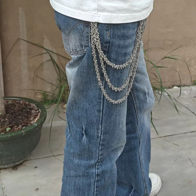 Jewelry Minimalism Bead Flower Retro Gothic y2k Waist Pants Chain Size ONE SIZE - 2 Thumbnail
