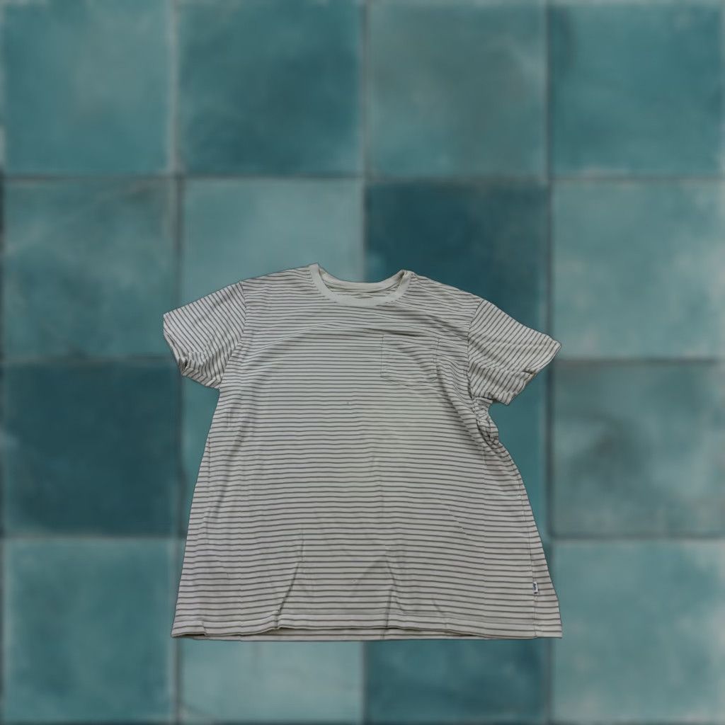 Katin Katin Shirt Mens Medium White Stripe Pocket Tee Crewneck 100% Cotton Size US M / EU 48-50 / 2 - 1 Thumbnail