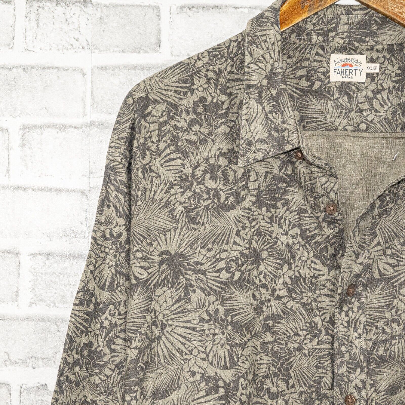 Faherty Faherty Brand Short Sleeve Button up Shirt Hemp Floral Size US XXL / EU 58 / 5 - 4 Thumbnail