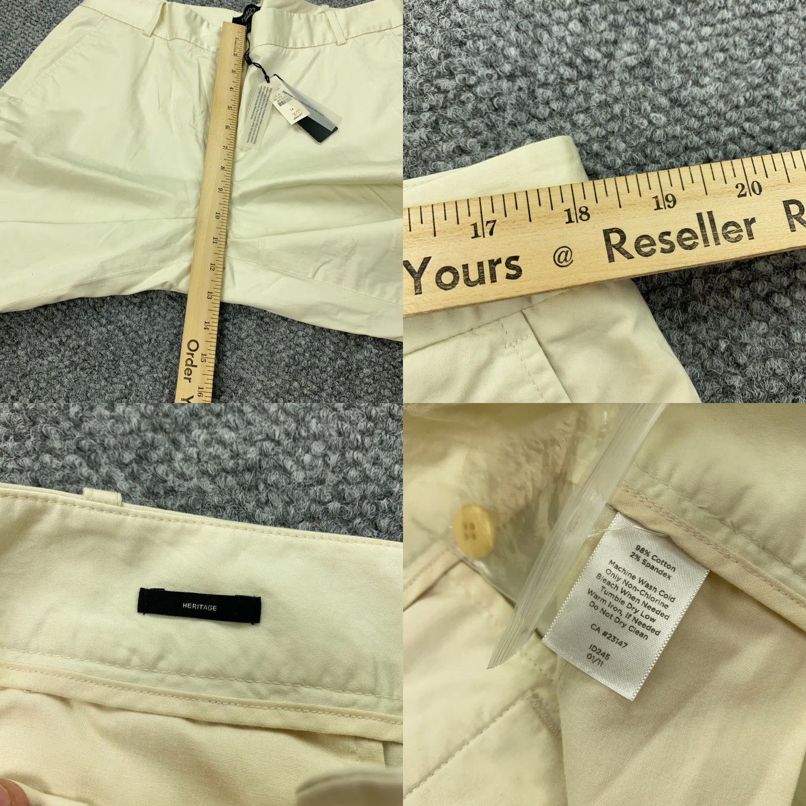 Talbots Talbots Heritage Ankle Pants Womens Size 14 Ivory Stretch Slacks Trousers Size 25" / US 0 / IT 36 - 9 Thumbnail
