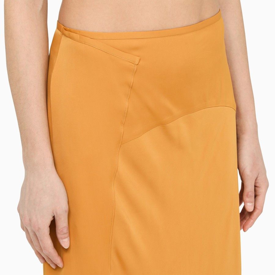 Calvin Klein o1d2blof0824 Satin Midi Skirt in Orange Size 27" / US 4 / IT 40 - 5 Thumbnail