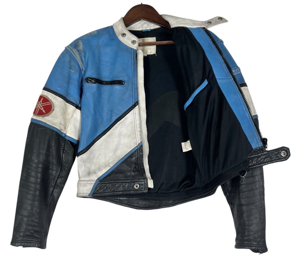 Japanese Brand 90s Vintage Racing Team Series Yamaha Dunlop Leather Jacket Size US M / EU 48-50 / 2 - 3 Thumbnail
