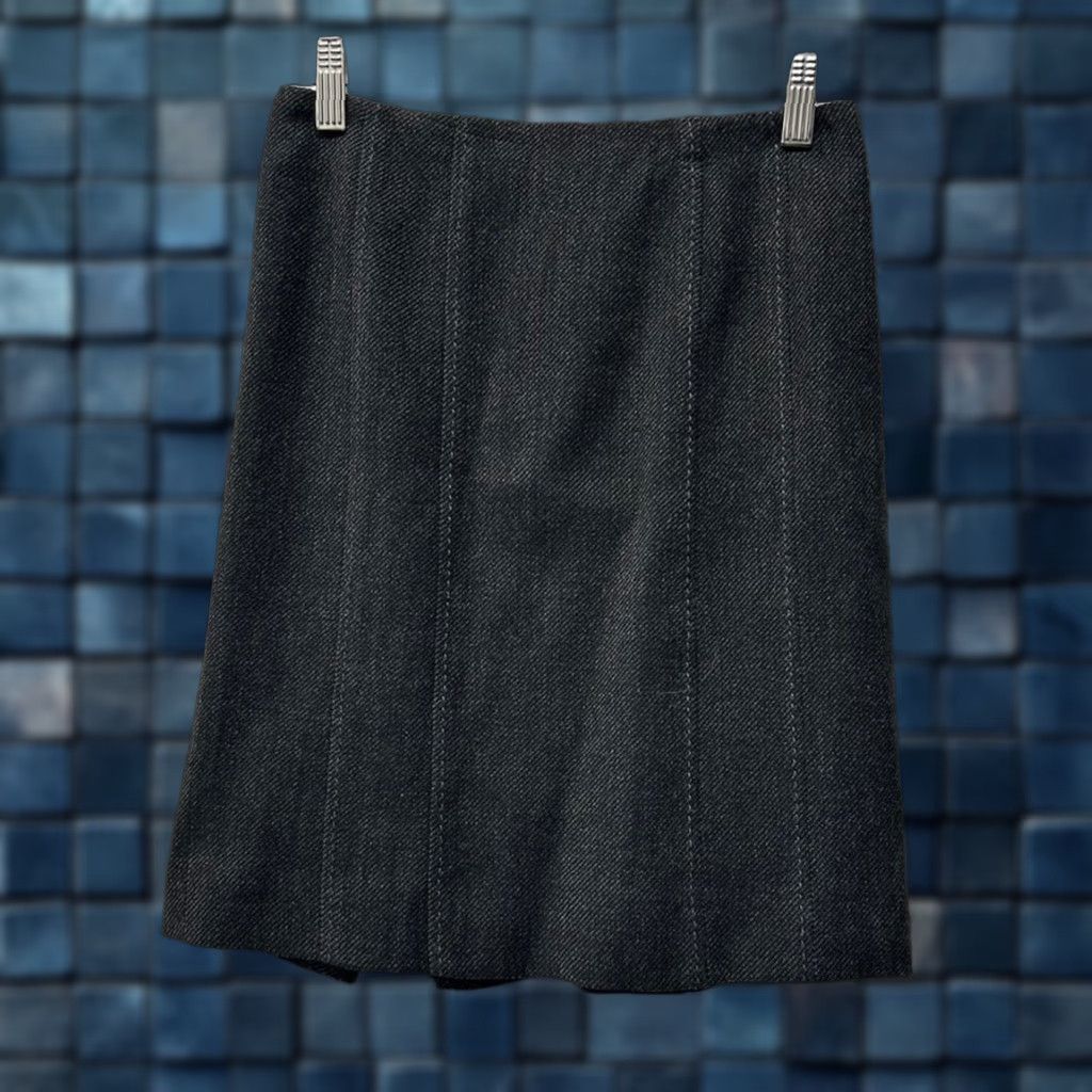 Rebecca Taylor Rebecca Taylor Women’s Charcoal Wool Tweed Pleated Short Skirt Size 0 Waist 27” Size 25" / US 0 / IT 36 - 1 Thumbnail