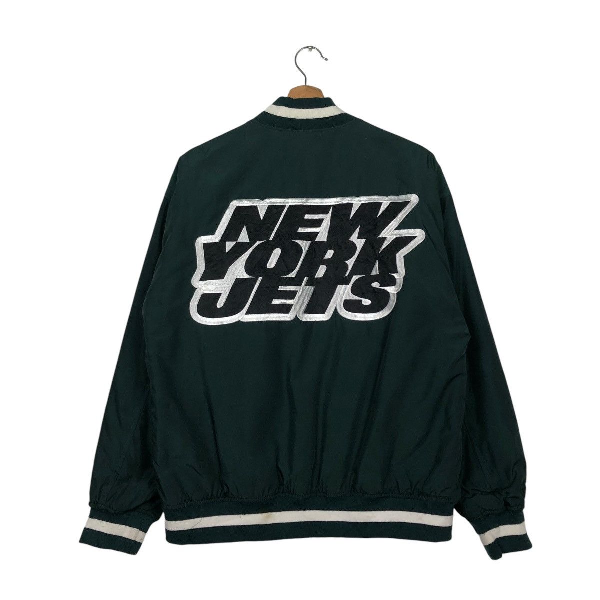 NFL 🔥VINTAGE BOMBER JACKET NFL NEW YORK JETS BIG LOGO Size US M / EU 48-50 / 2 - 10 Thumbnail