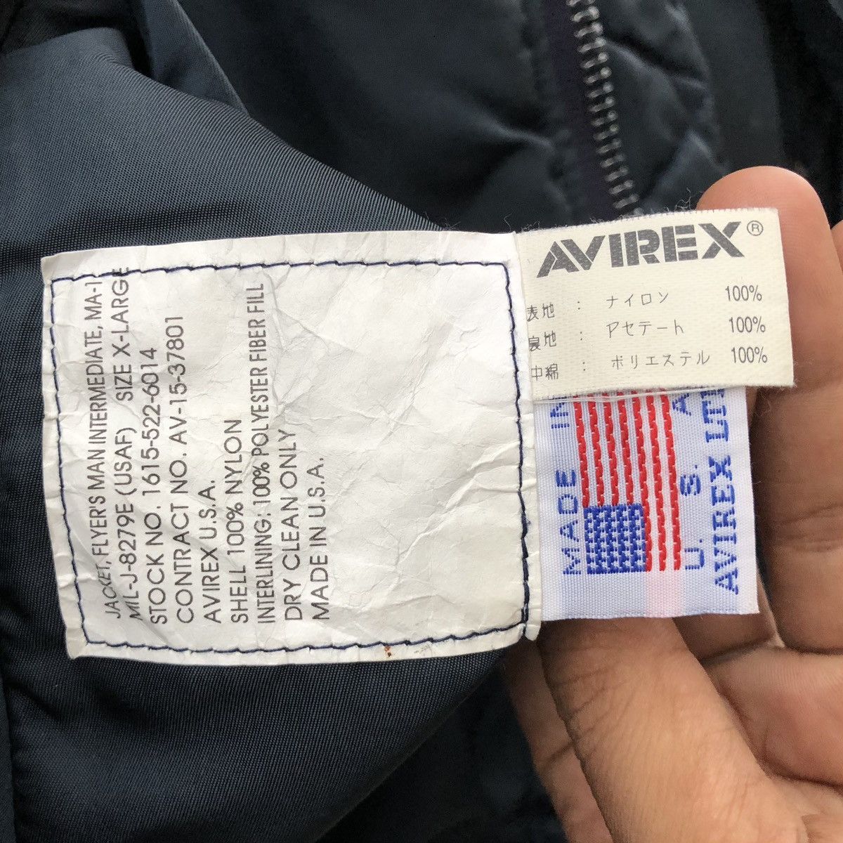 Avirex Vintage Avirex Flyers Man Intermediate Ma-1 Bomber Jacket Size US XL / EU 56 / 4 - 15 Thumbnail
