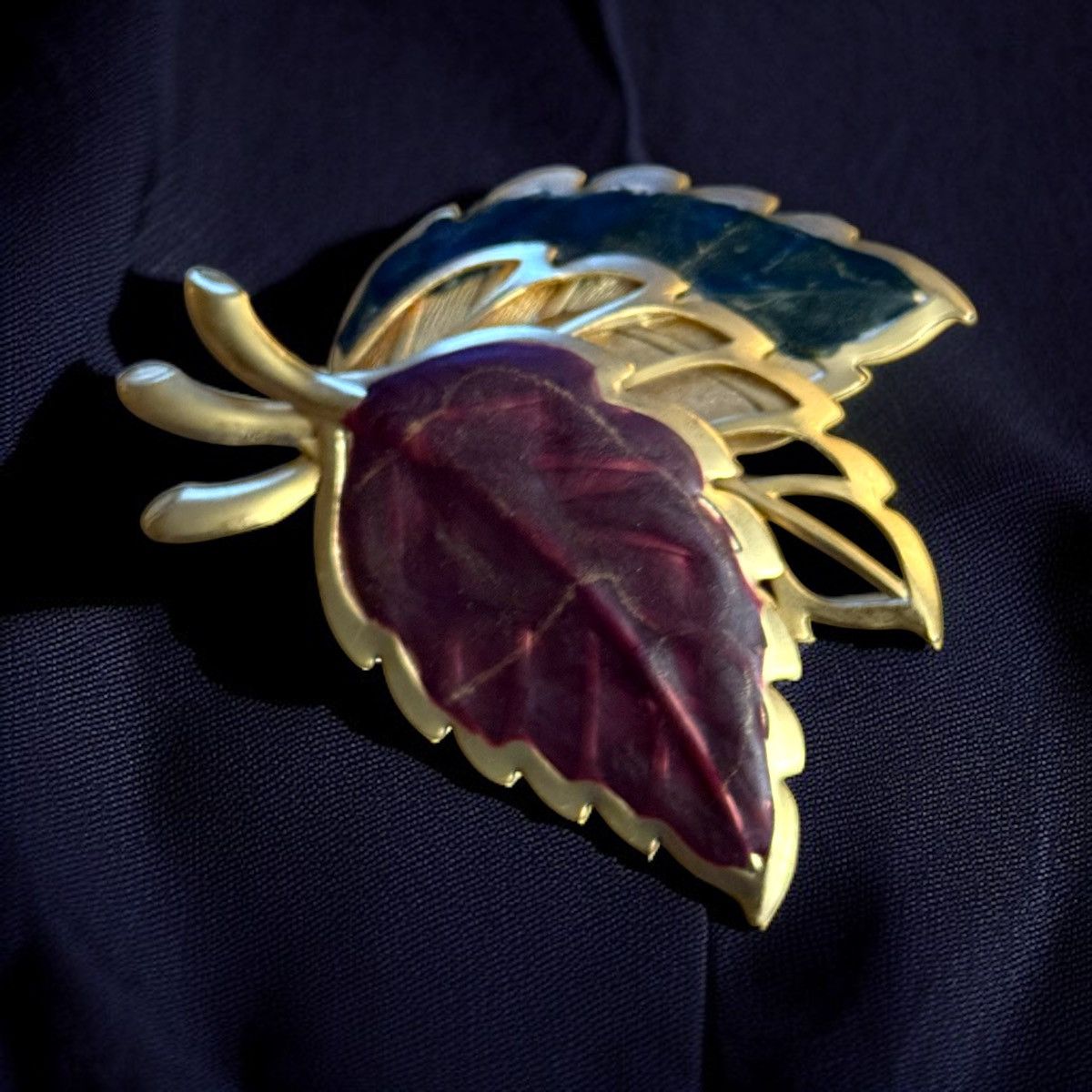 Vintage Vintage Autumn leaves brooch Size ONE SIZE - 1 Thumbnail