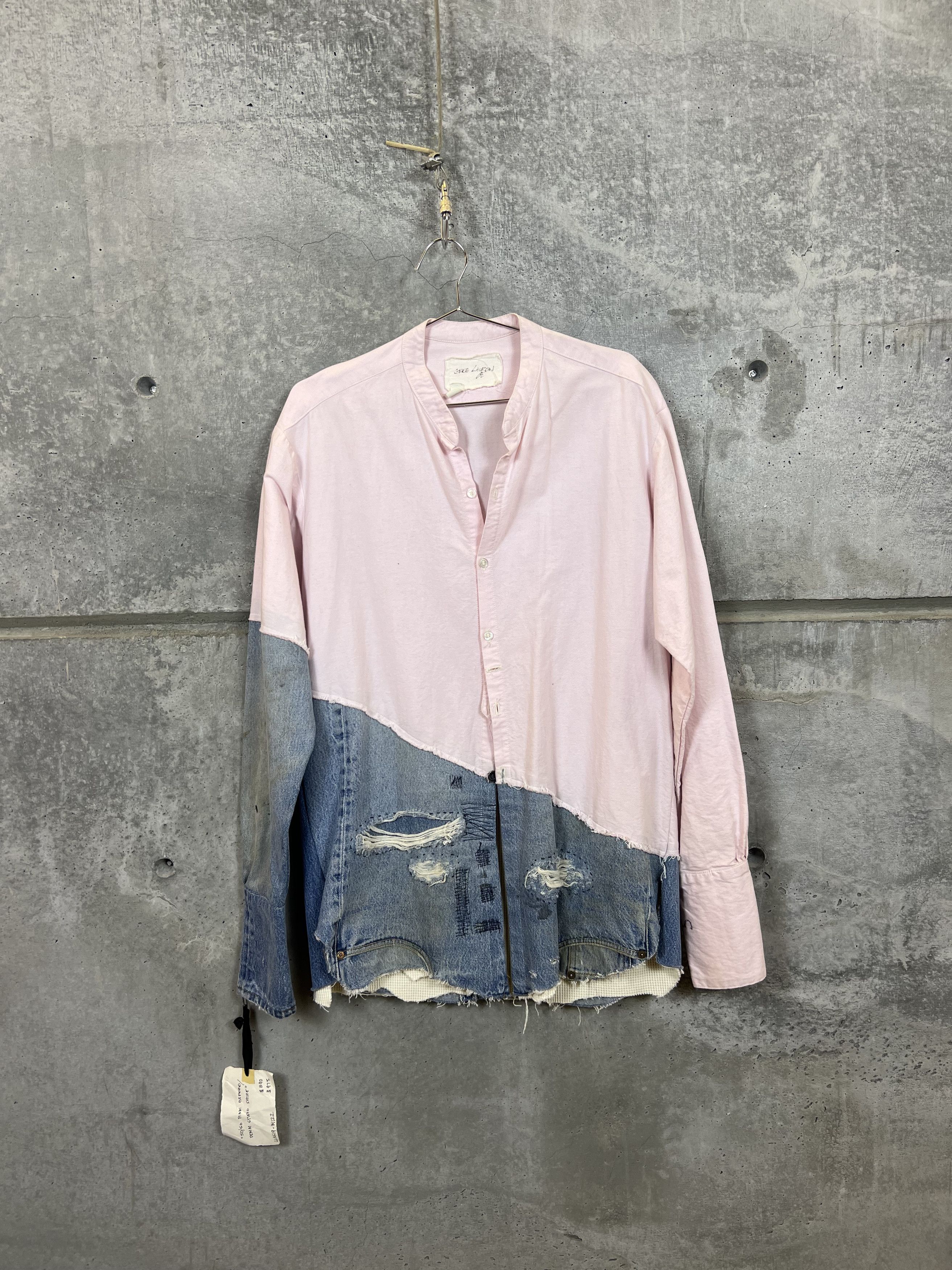 GREG LAUREN PINK OXFORD STUDIO 5050 SHIRT